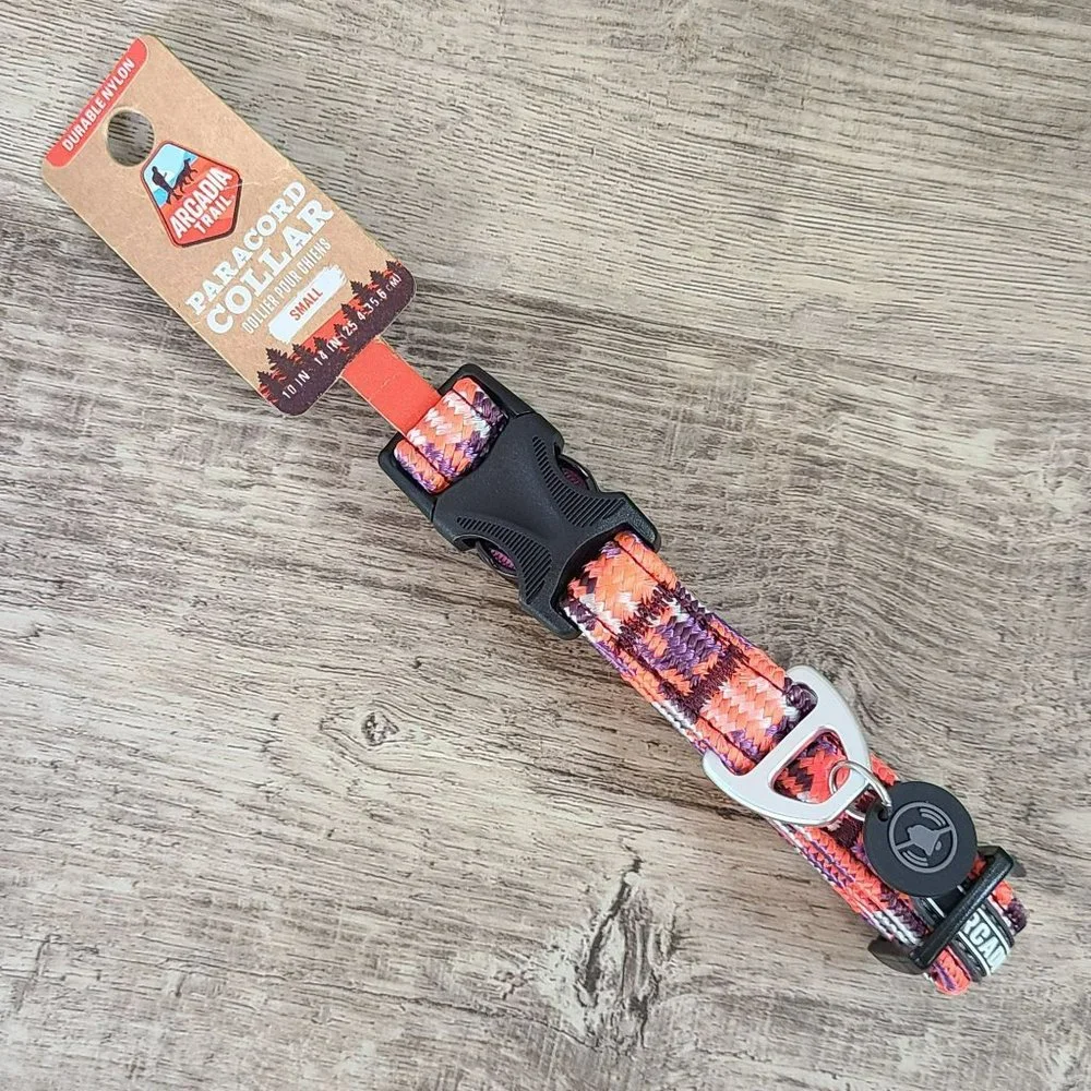 Arcadia Trail Paracord Rope Collar for Dogs - Size Small Neck 12-14